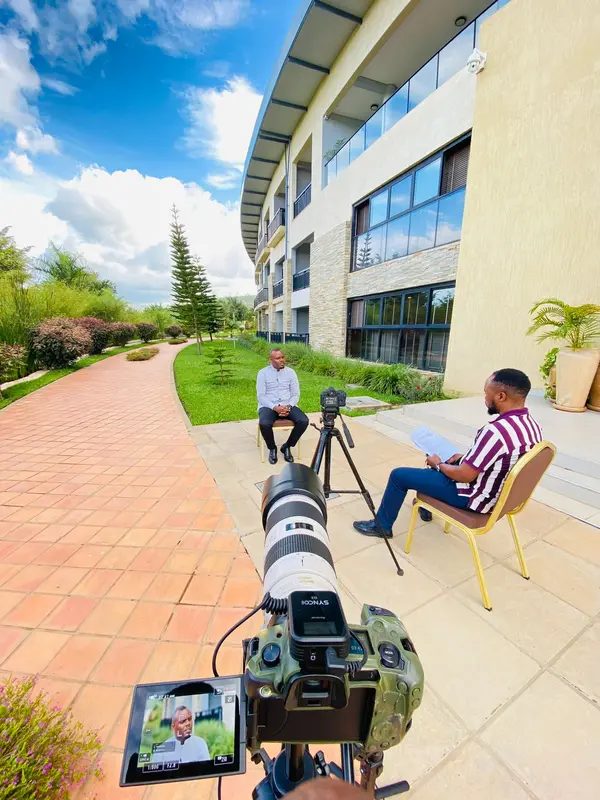 Interview shoot on location - Goshen Motion Studio at work