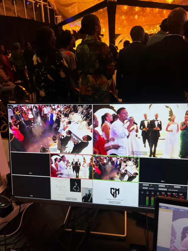 Wedding livestream coverage by Goshen Motion Studio